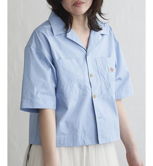 VENCE share style「Dickies ディッキーズ クロップドシャツ」|シャツ・ブラウス|サックスブルー