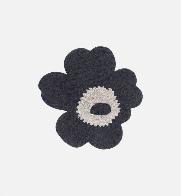 Marimekko「Unikko マット」|タオル|ﾁｬｺｰﾙ&times;ｵﾌﾎﾜｲﾄ