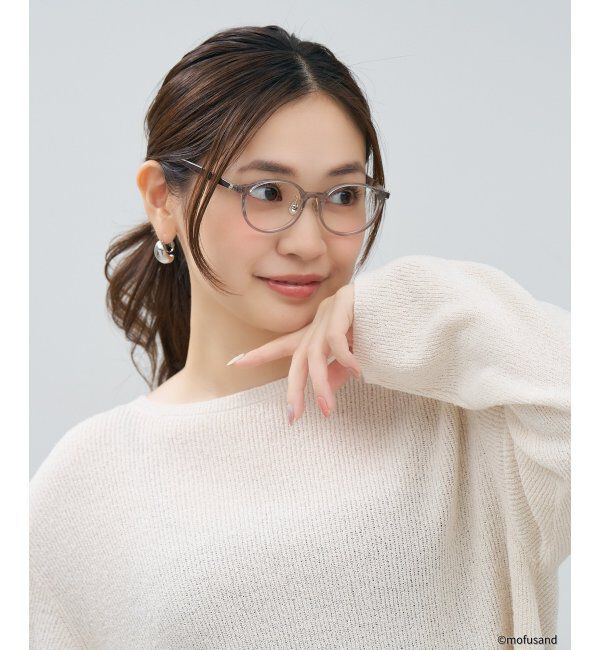  「Zoff｜mofusand メガネ XSｻｲｽﾞ | モフサンド [CASUALモデル] 伊達・度付き眼鏡  レンズ交換券付」|メガネ|薄グレー