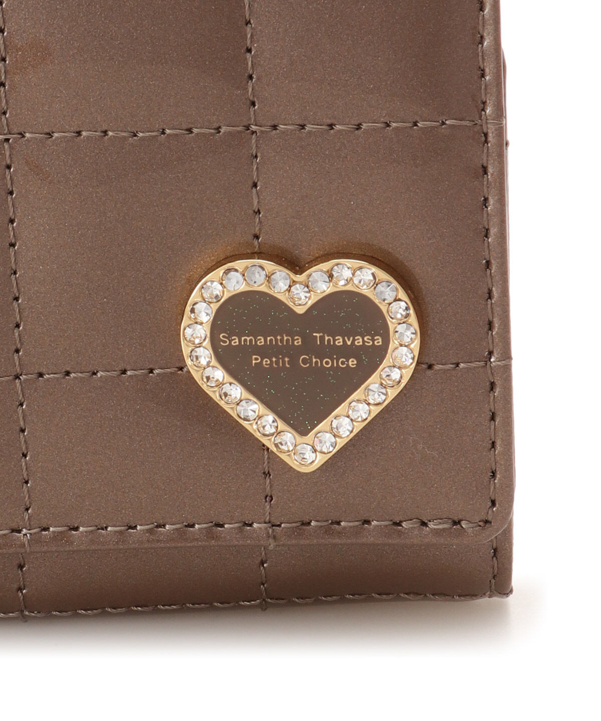 Samantha Thavasa Petit Choice「エナメルキルティング がま口折財布」|財布|