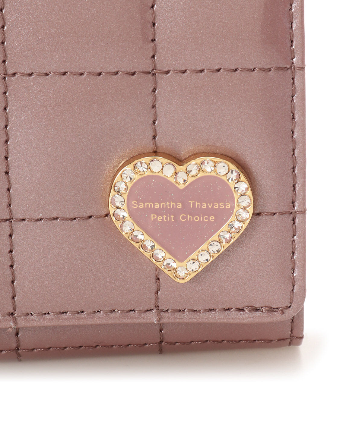 Samantha Thavasa Petit Choice「エナメルキルティング がま口折財布」|財布|