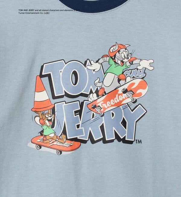 UNITED ARROWS green label relaxing「【別注】＜URBAMENT＞TOM and JERRY リンガーTシャツ / キッズ 140cmー150cm」|Tシャツ・カットソー|