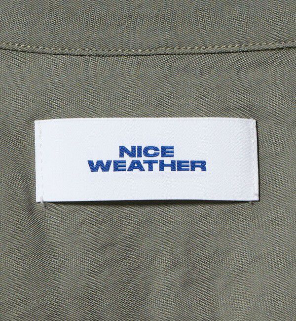 NICE WEATHER「＜NICE WEATHER＞サテン ショートスリーブシャツ」|シャツ・ブラウス|