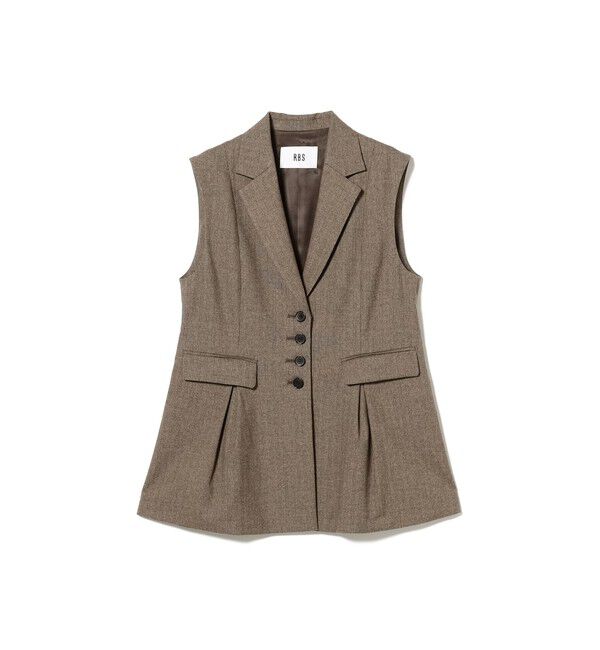 Ray BEAMS 「RBS / ヘリンボーン タック ジレ」|ベスト・ジレ|BROWN
