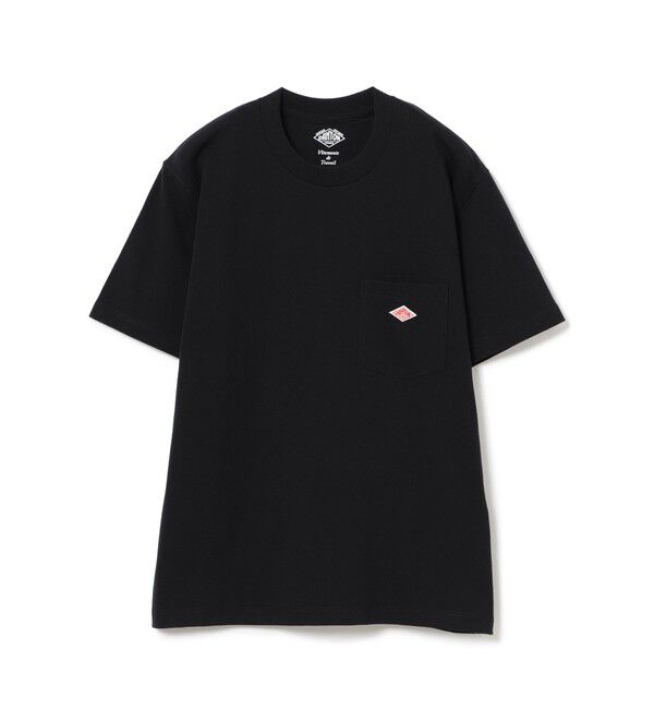 Ray BEAMS 「DANTON / ポケット Tシャツ　　26SS  洗濯可 ロゴオーバーサイズ リラックス メンズライク ダントン」|Tシャツ・カットソー|BLACK