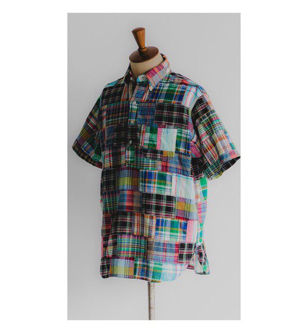 BEAMS PLUS「B.D. Pullover Classic-fit Patchwork Madras Multi」|シャツ・ブラウス|