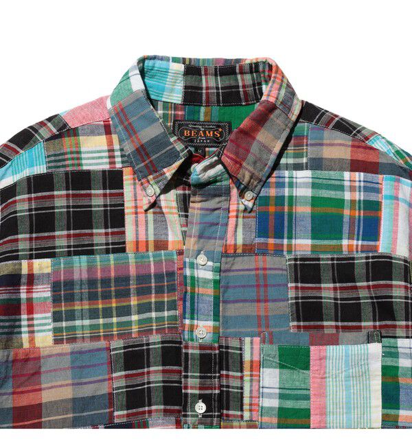 BEAMS PLUS「B.D. Pullover Classic-fit Patchwork Madras Multi」|シャツ・ブラウス|