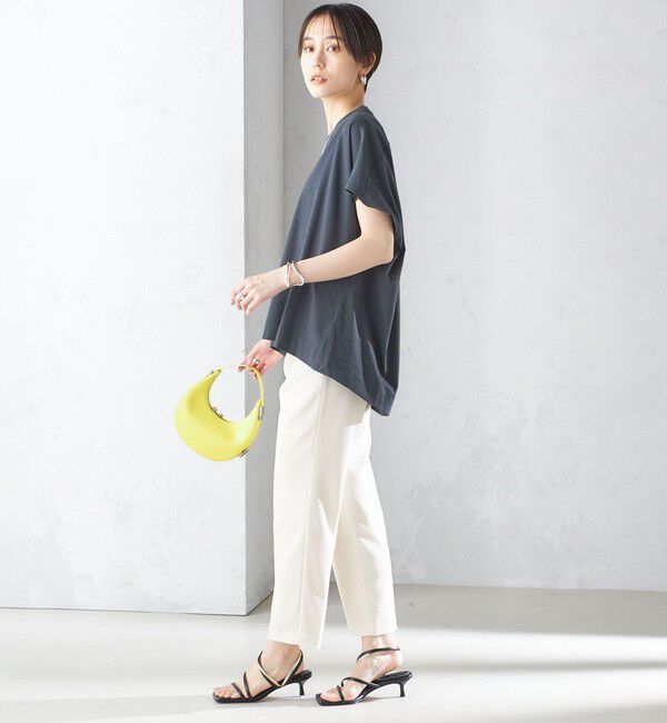 SHIPS for women「SHIPS Primary NavyLabel:〈手洗い可能〉BIG Tシャツ」|Tシャツ・カットソー|