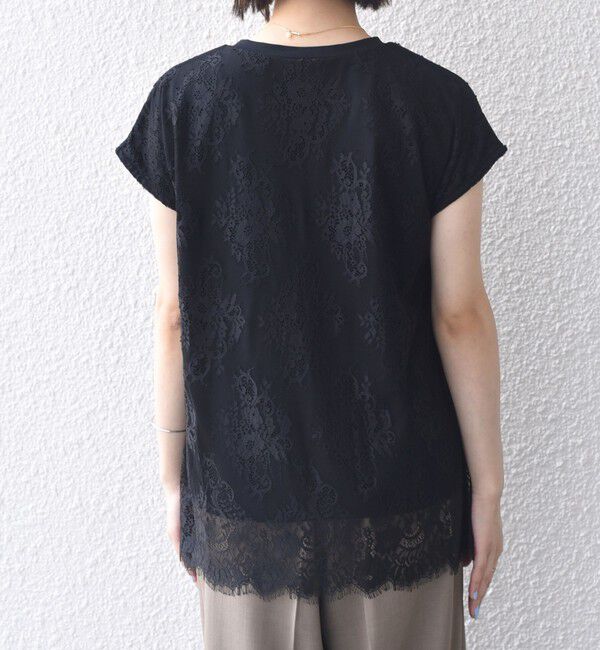 SHIPS Colors 「SHIPS Colors:〈手洗い可能〉フリンジ レース レイヤード TEE」|Tシャツ・カットソー|