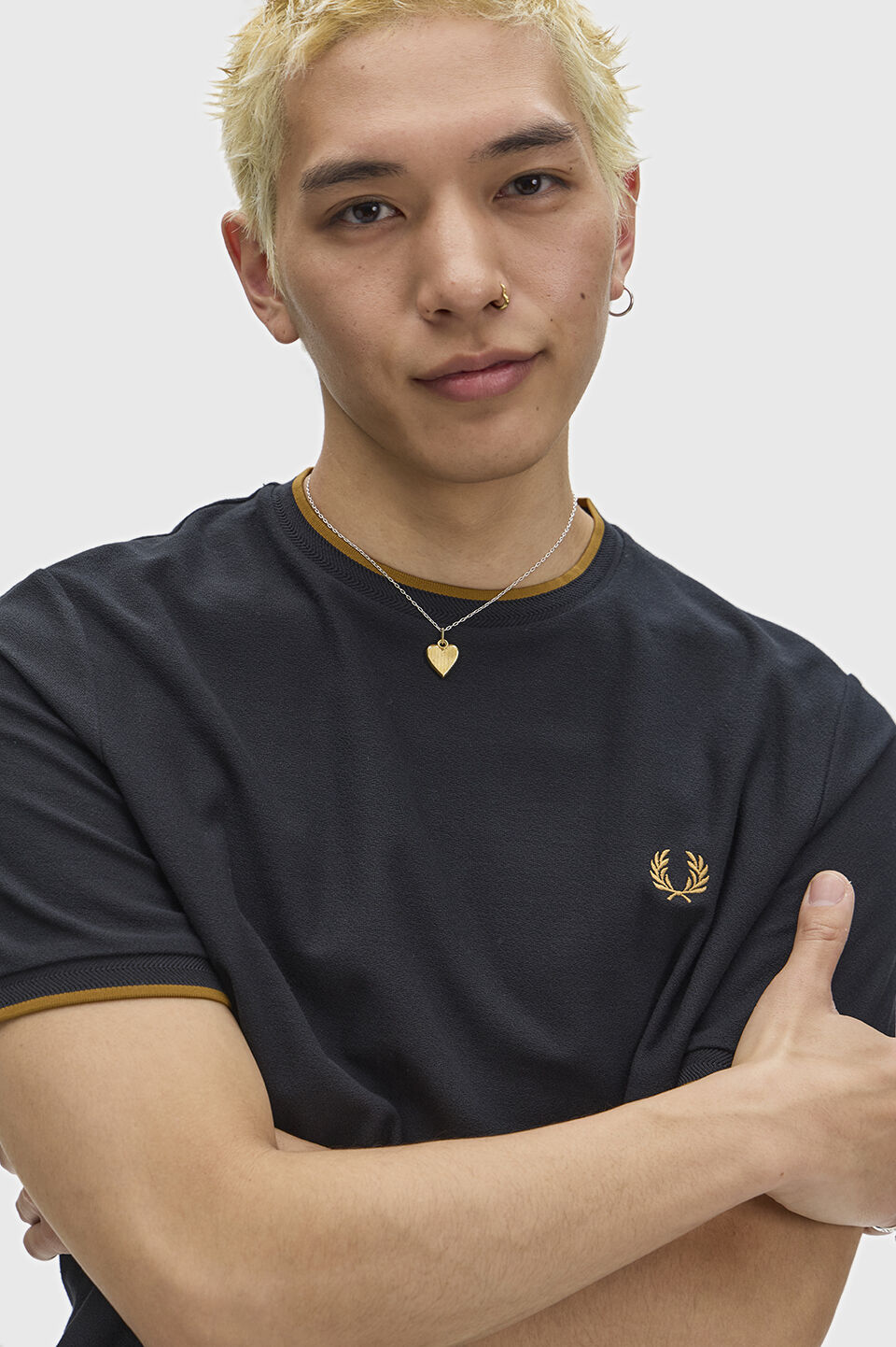 FRED PERRY 「Trim Detail Crepe Pique T-Shirt  シングルティップTシャツ」|Tシャツ・カットソー|