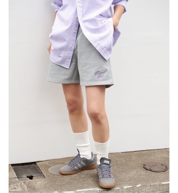 OUTDOOR PRODUCTS Usual Things「RATIONAL GIRLロゴ刺繍スウェットショートパンツ」|その他|グレーA