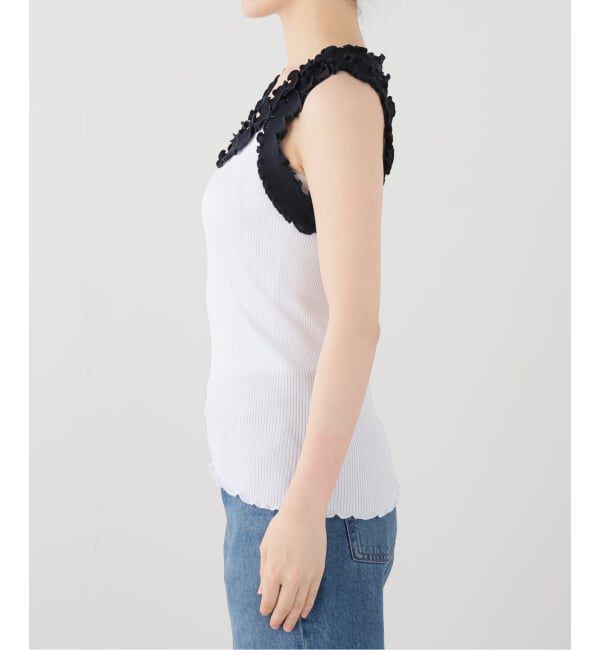 SLOBE IENA「Opera SPORT/オペラスポーツ フリルタンクトップ ROSALIE SEAMLES S TOP」|タンクトップ|