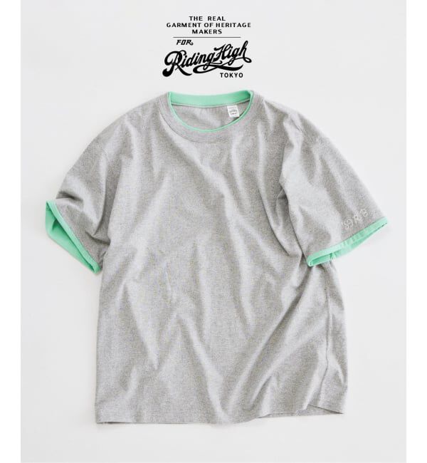JOURNAL STANDARD relume「RIDING HIGH / ライディングハイ 別注 メランジジャージー リバーシブルT」|Tシャツ・カットソー|グレーA