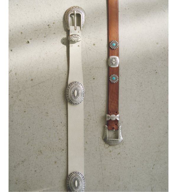 NOBLE「PUNTOVITA/プントヴィータ CONCHO BELT(ナチュラル)」|ベルト|