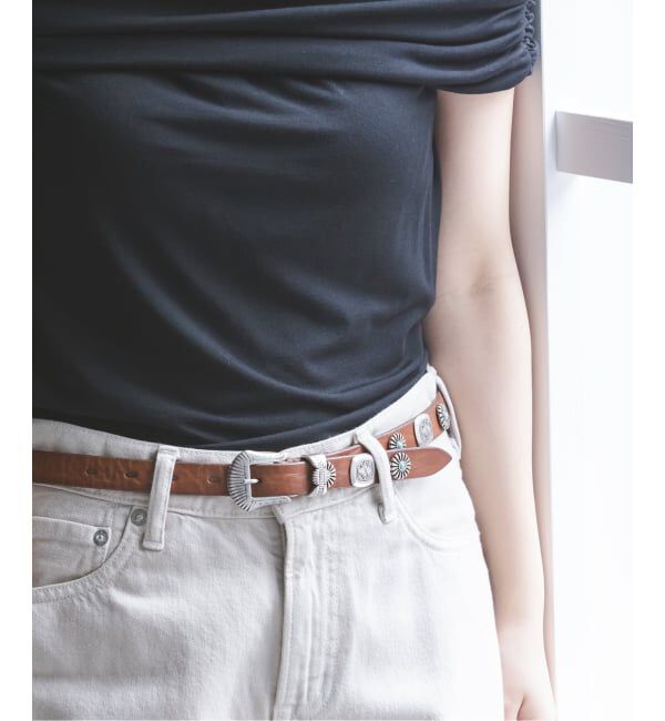 NOBLE「PUNTOVITA/プントヴィータ CONCHO BELT(キャメル)」|ベルト|
