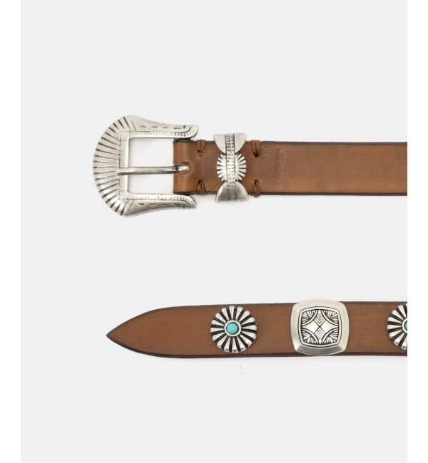 NOBLE「PUNTOVITA/プントヴィータ CONCHO BELT(キャメル)」|ベルト|