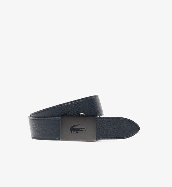 LACOSTE「ガチャベルバックルリバーシブルレザーベルト」|ベルト|ネイビー
