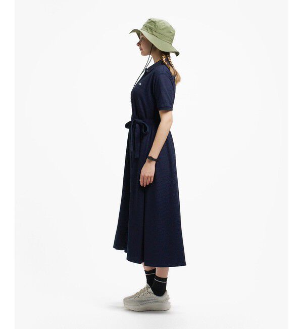 LACOSTE「インディゴ鹿の子ポロドレス / フレアワンピース」|ワンピース|