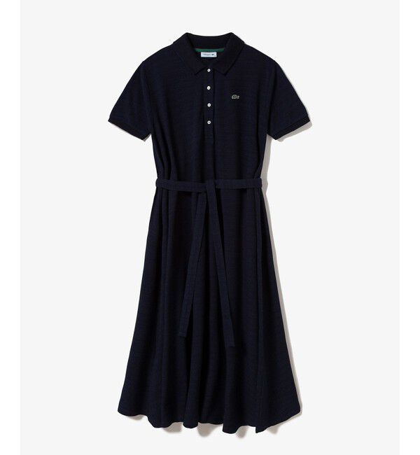 LACOSTE「インディゴ鹿の子ポロドレス / フレアワンピース」|ワンピース|