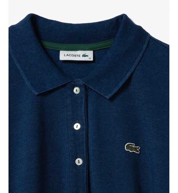 LACOSTE「インディゴ鹿の子ポロドレス / フレアワンピース」|ワンピース|