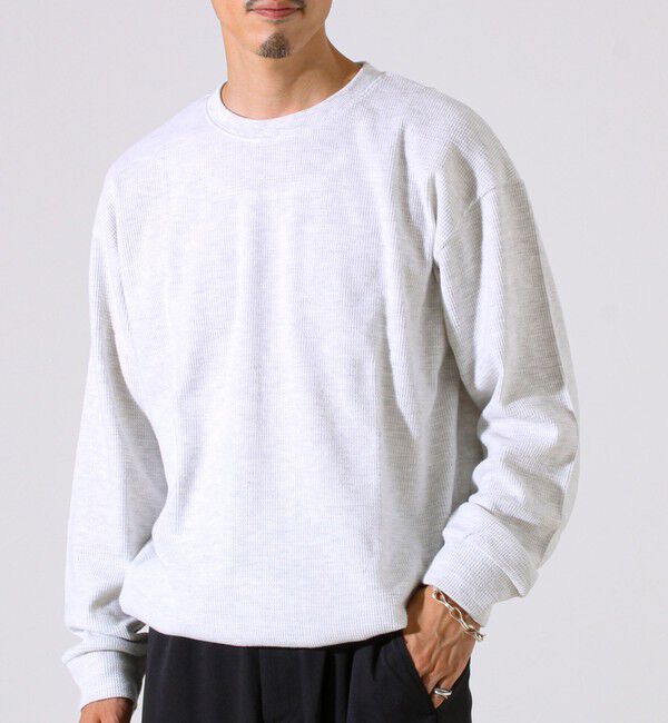 GLOSTER「【レイヤードに最適】起毛ワッフル 裾ドロストロンT」|Tシャツ・カットソー|