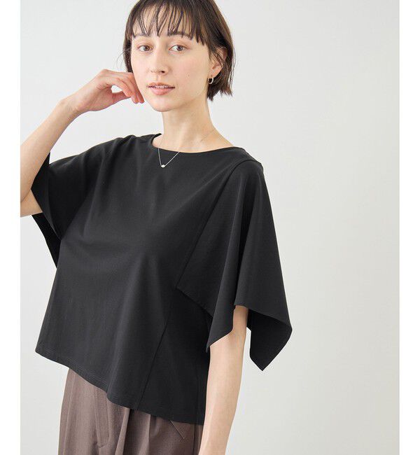 Rope&rsquo;Picnic「70シルケットハンカチスリーブトップス/UVカット・接触冷感」|Tシャツ・カットソー|