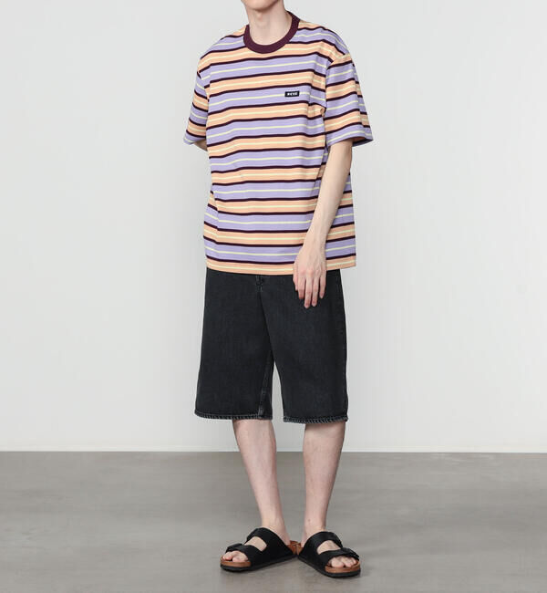  「SCYE BASICS | コットン 鹿の子ボーダーTシャツ MEN」|Tシャツ・カットソー|