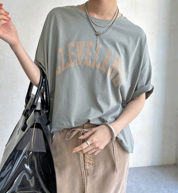  「【WE限定】フロッキーロゴプリントTEE」|Tシャツ・カットソー|カーキ