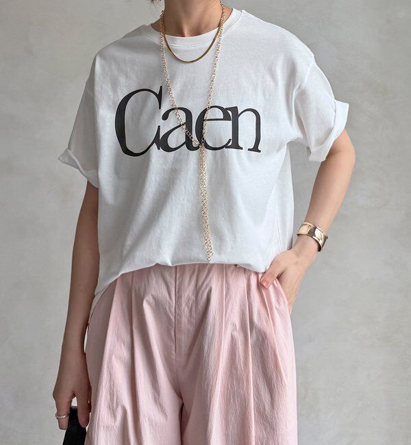  「【WEB限定】CaenクルーネックロゴTEE」|Tシャツ・カットソー|