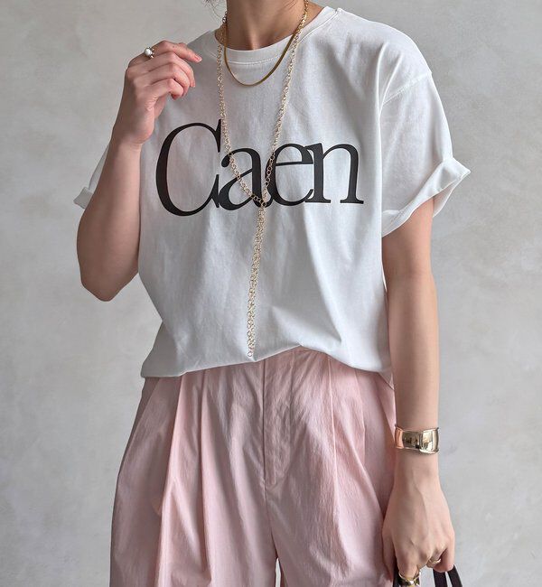  「【WEB限定】CaenクルーネックロゴTEE」|Tシャツ・カットソー|
