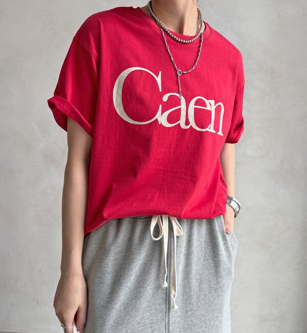  「【WEB限定】CaenクルーネックロゴTEE」|Tシャツ・カットソー|