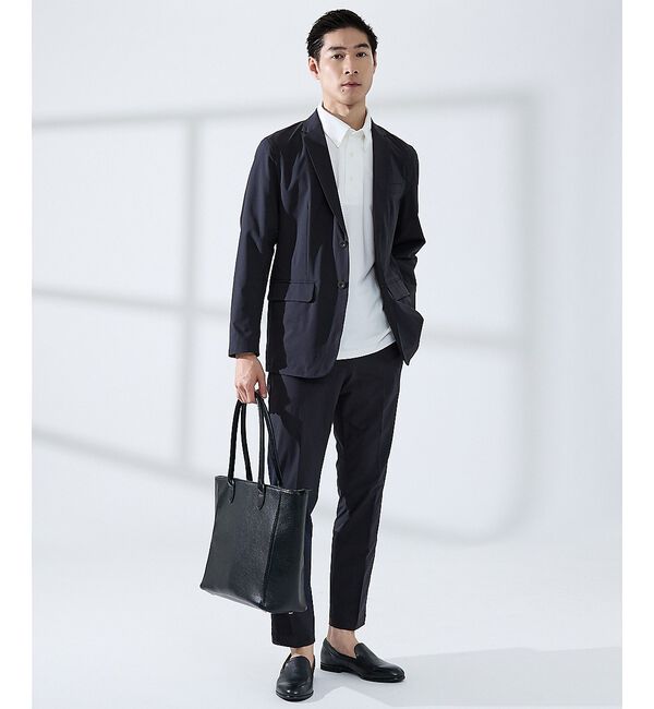 ABAHOUSE「【SMART CLOSET】シルケット天竺 ボタンダウン半袖ポロシャツ / 接触」|ポロシャツ|