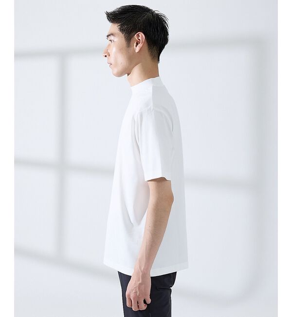 ABAHOUSE「【SMART CLOSET/WEB限定】シルケット天竺 モックネック Tシャツ」|Tシャツ・カットソー|