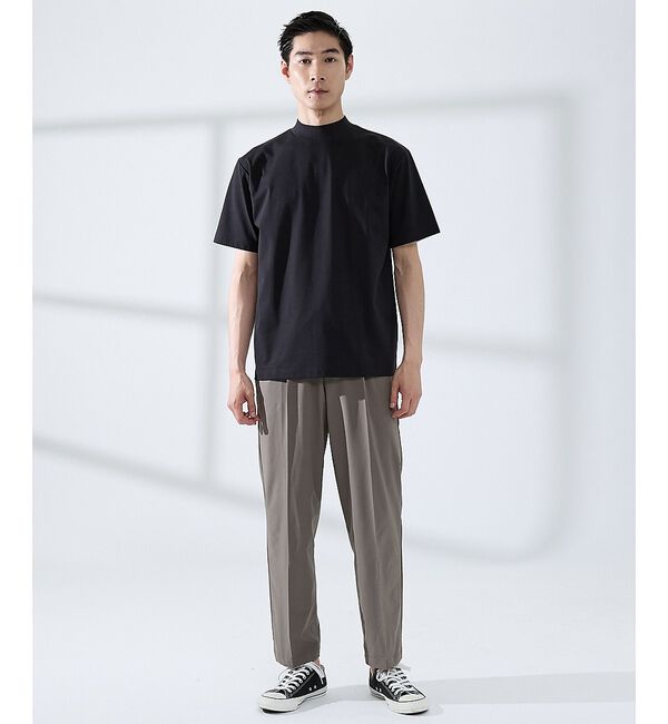 ABAHOUSE「【SMART CLOSET/WEB限定】シルケット天竺 モックネック Tシャツ」|Tシャツ・カットソー|