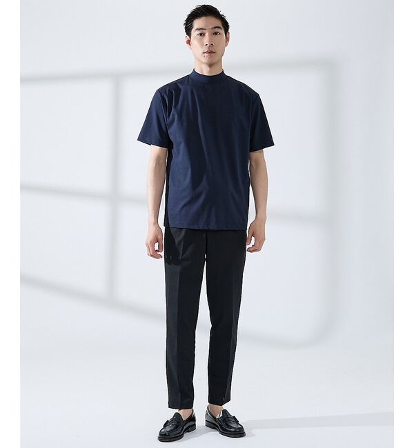 ABAHOUSE「【SMART CLOSET/WEB限定】シルケット天竺 モックネック Tシャツ」|Tシャツ・カットソー|
