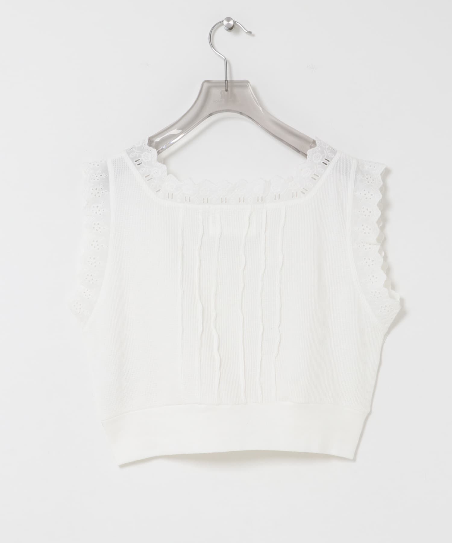 URBAN RESEARCH「crinkle crinkle crinkle　WAFFLE FRILL VEST」|ベスト・ジレ|
