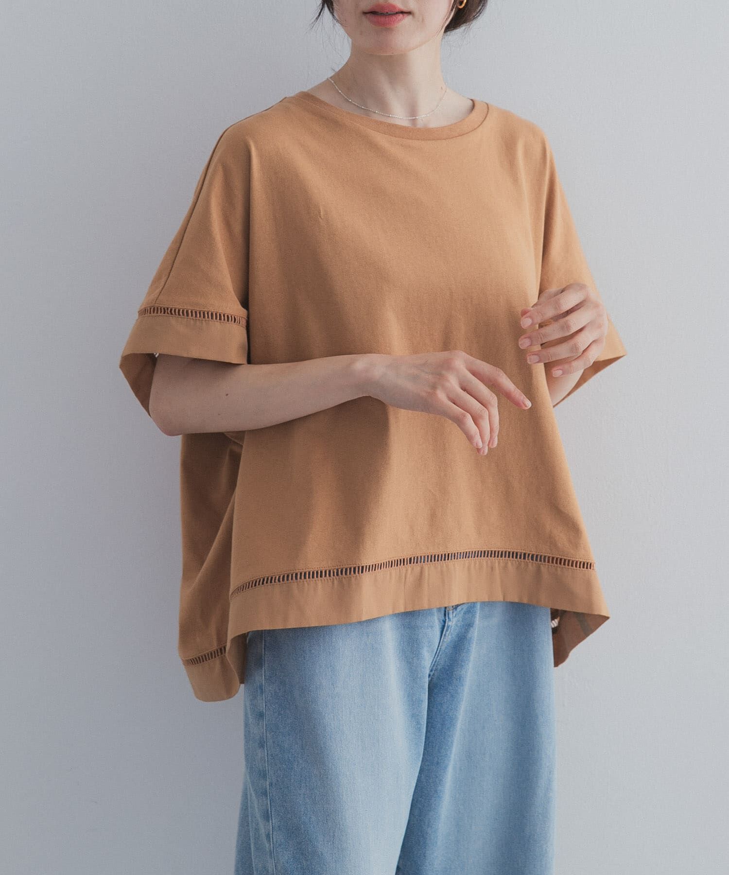 URBAN RESEARCH DOORS「ハシゴレースドッキングプルオーバー」|Tシャツ・カットソー|