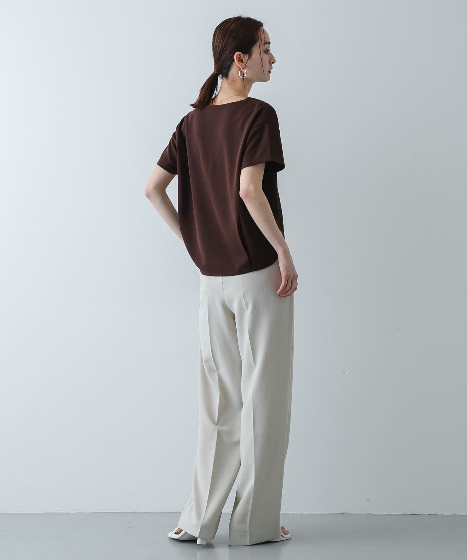 SENSE OF PLACE by URBAN RESEARCH「キーネックミラノリブTシャツ」|Tシャツ・カットソー|
