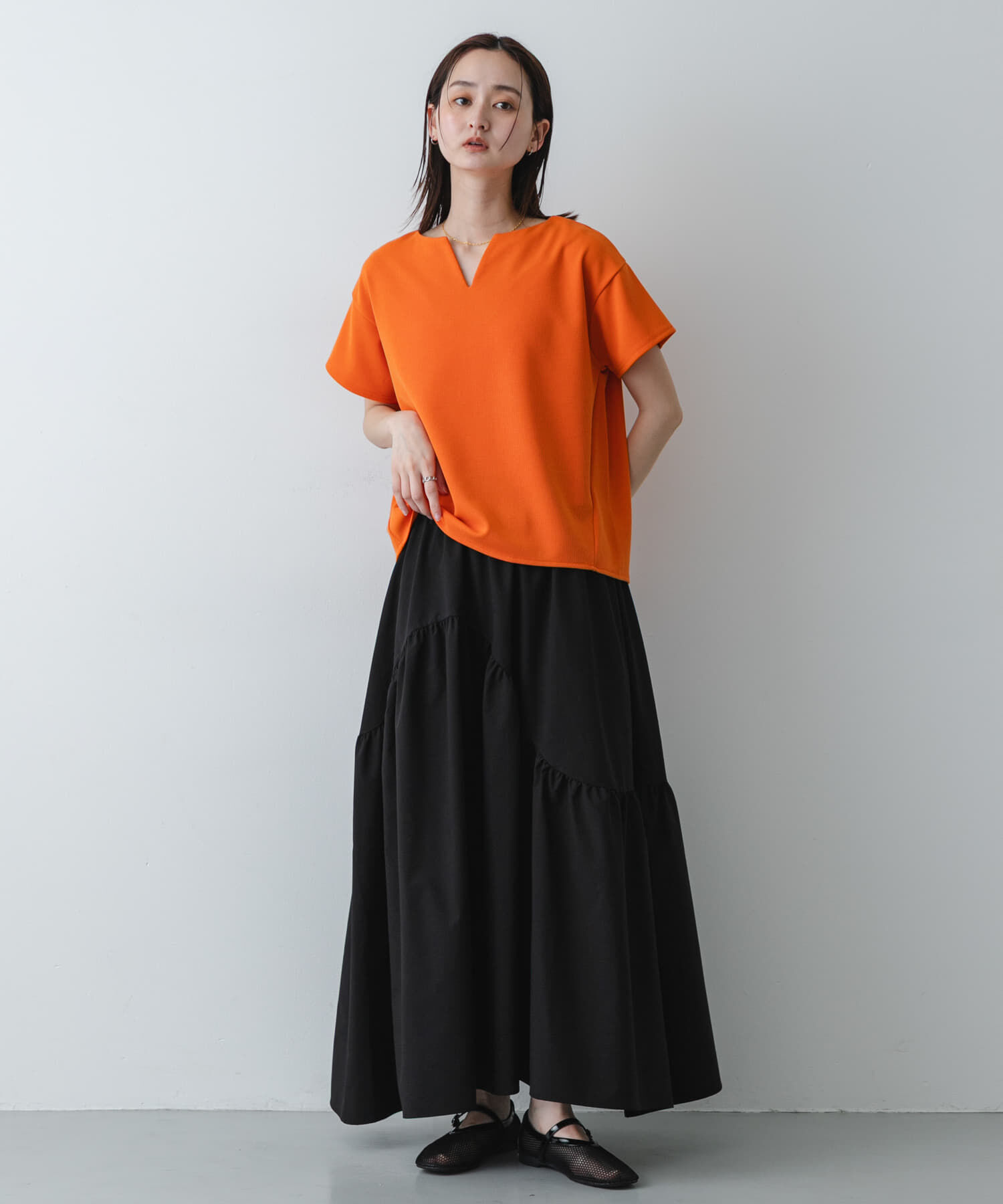 SENSE OF PLACE by URBAN RESEARCH「キーネックミラノリブTシャツ」|Tシャツ・カットソー|