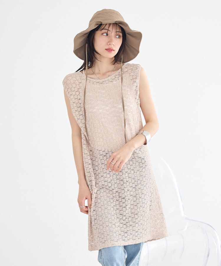 earth music&ecology「レースギャザーワンピース」|ワンピース|