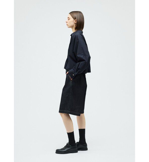 mizuiro ind「mizuiro ind コクーンショートシャツ」|シャツ・ブラウス|