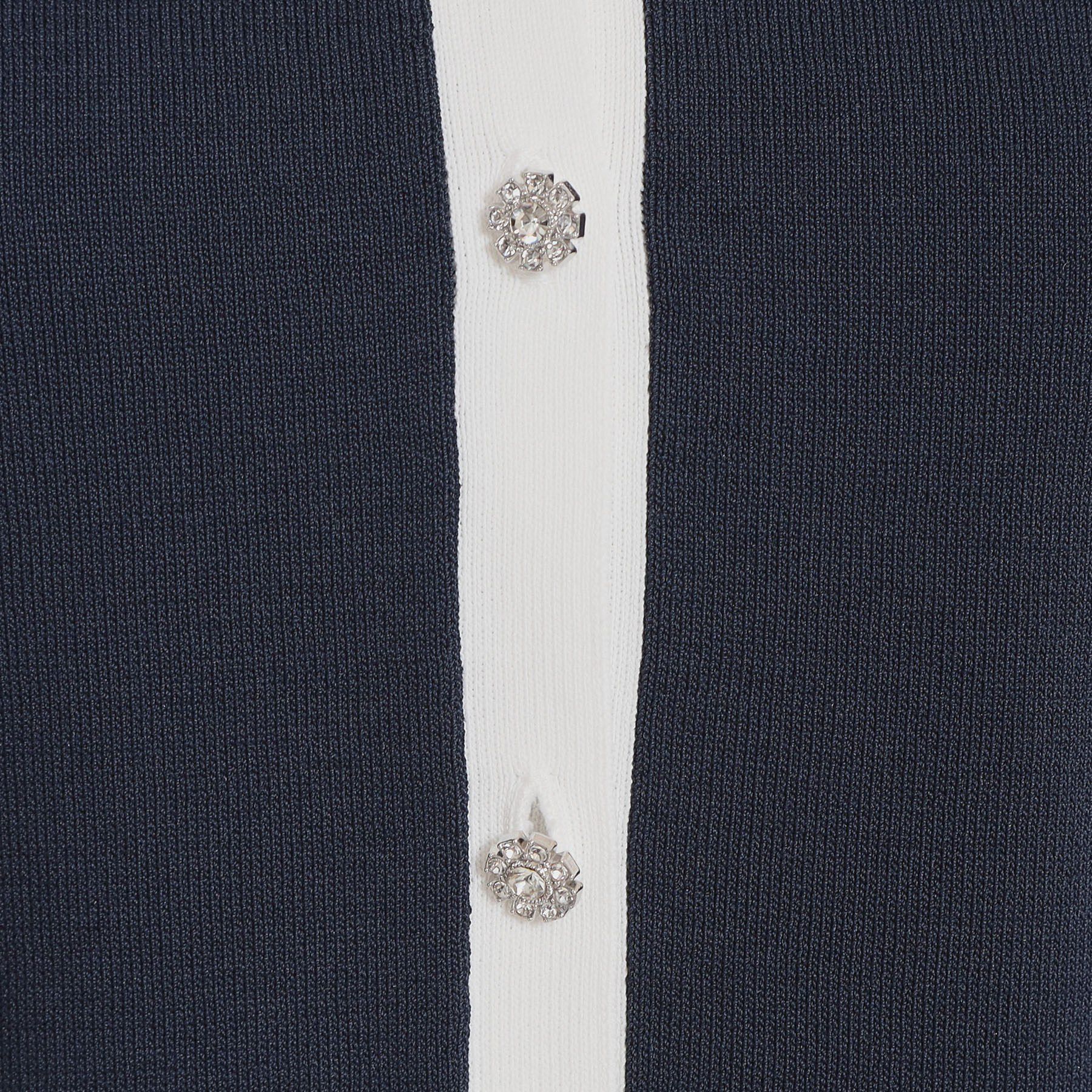 Couture broach「【洗える・着映え】ビジューボタン 半袖カーディガン」|カーディガン|
