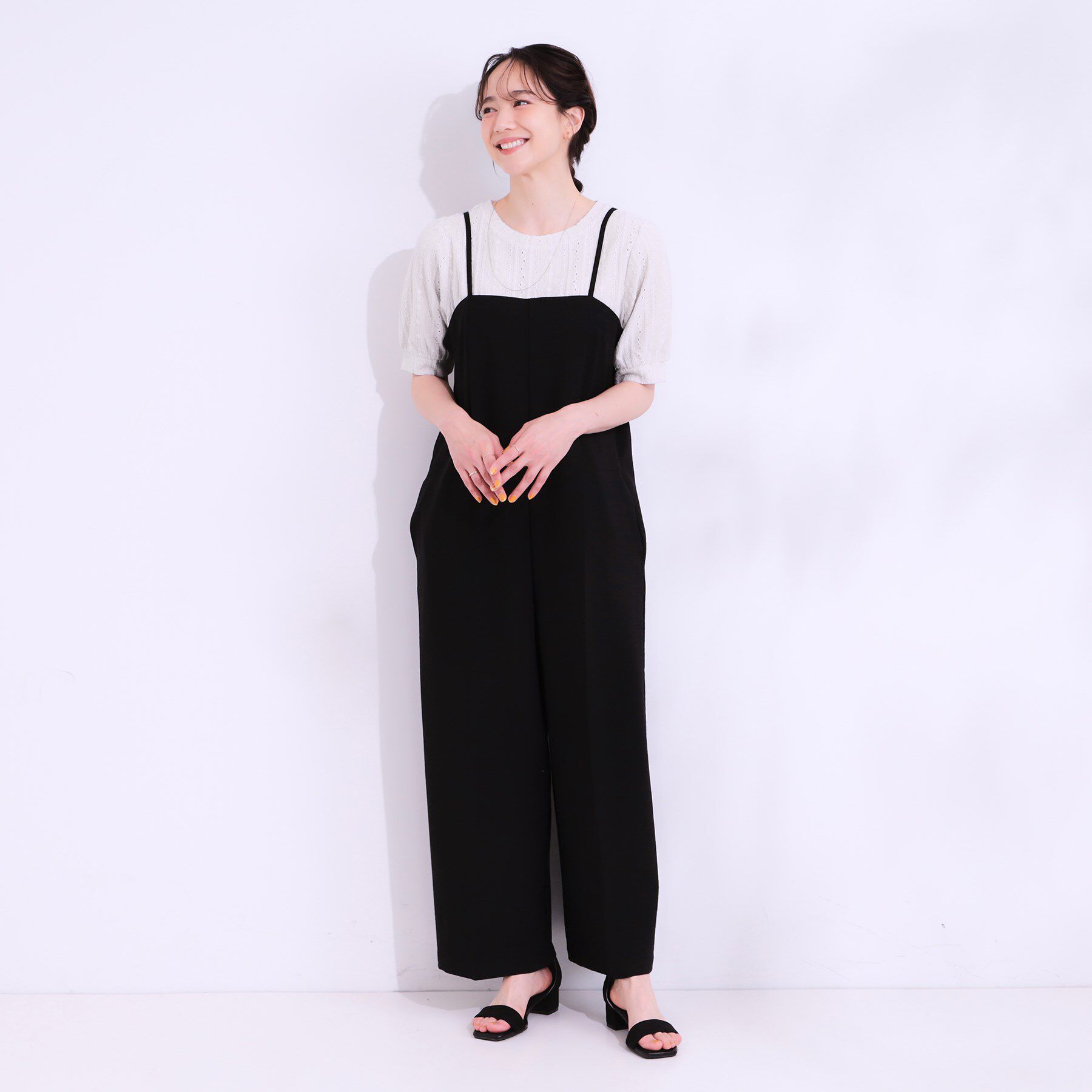 SHOO･LA･RUE「【S-LL/二の腕カバー】大人フェミニンな印象に ジャカードレーストップス」|Tシャツ・カットソー|