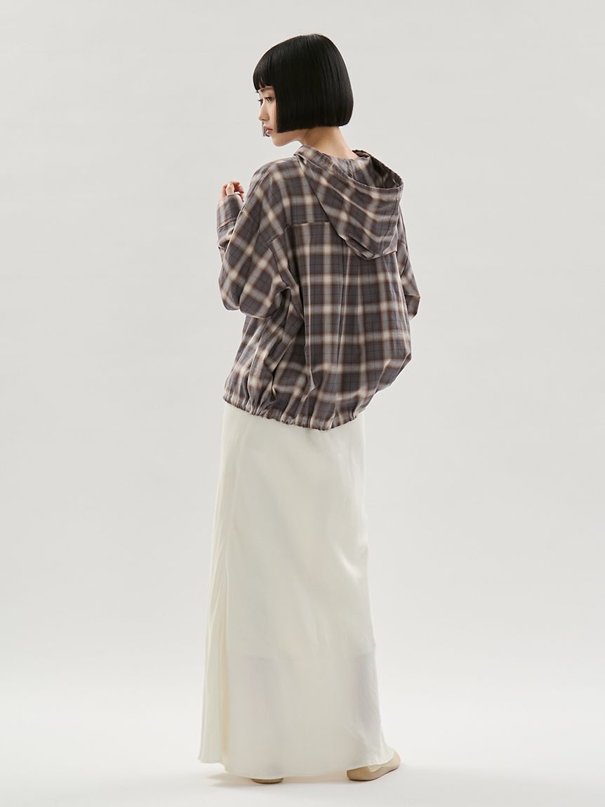 emmi atelier「チェックフーディーシャツ」|シャツ・ブラウス|