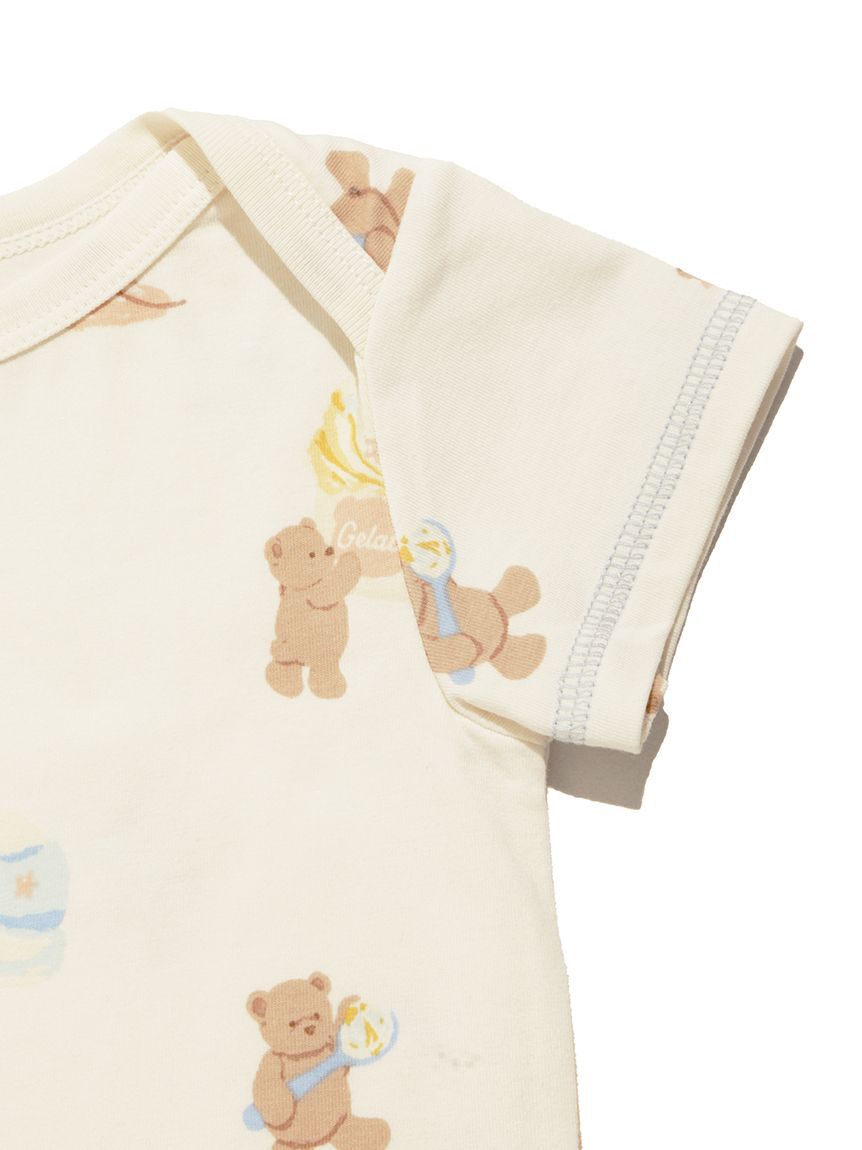 GELATO PIQUE KIDS & BABY「【BABY】【接触冷感】アイスクリームベア柄ボディスーツ」|ロンパース|