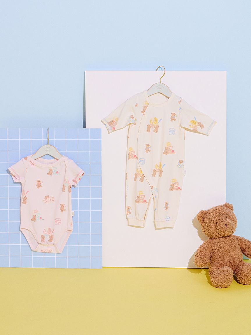 GELATO PIQUE KIDS & BABY「【BABY】【接触冷感】アイスクリームベア柄ボディスーツ」|ロンパース|