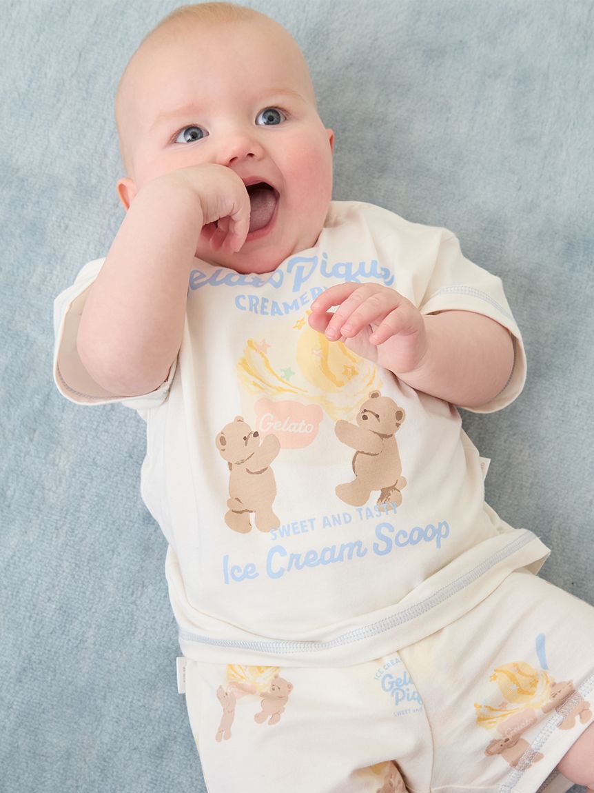 GELATO PIQUE KIDS & BABY「【BABY】【接触冷感】アイスクリームベアワンポイントTシャツ」|その他ベビーウェア|