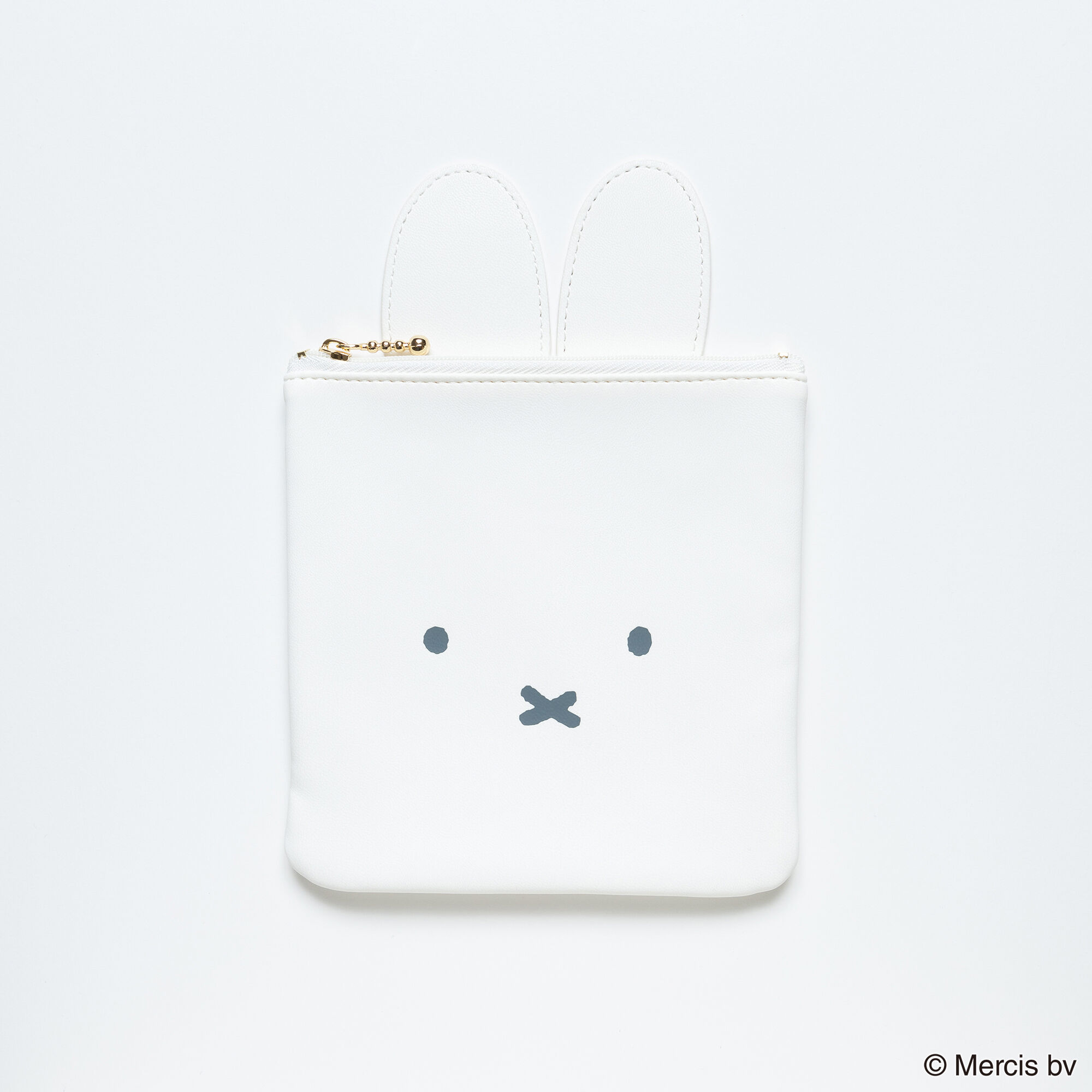  「BRUNA MIMITSUKI フラットポーチ」|ポーチ|WHT