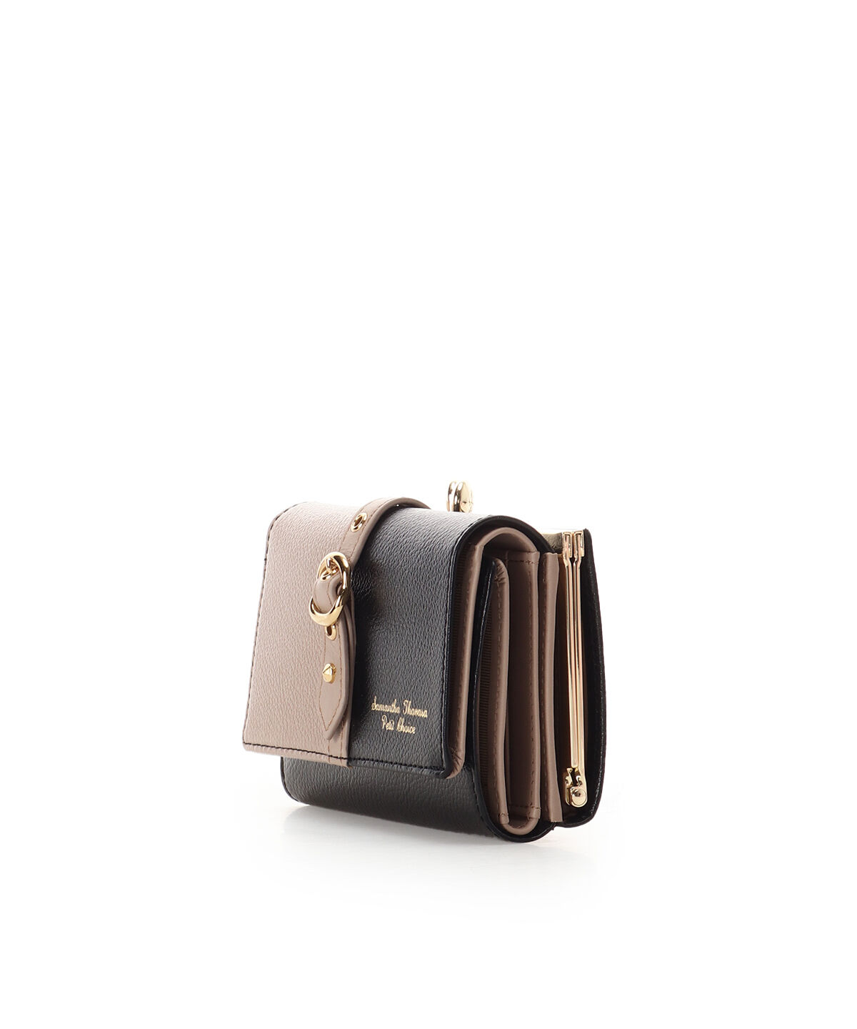 Samantha Thavasa Petit Choice「バイカラーフロントベルト 口金折財布」|財布|