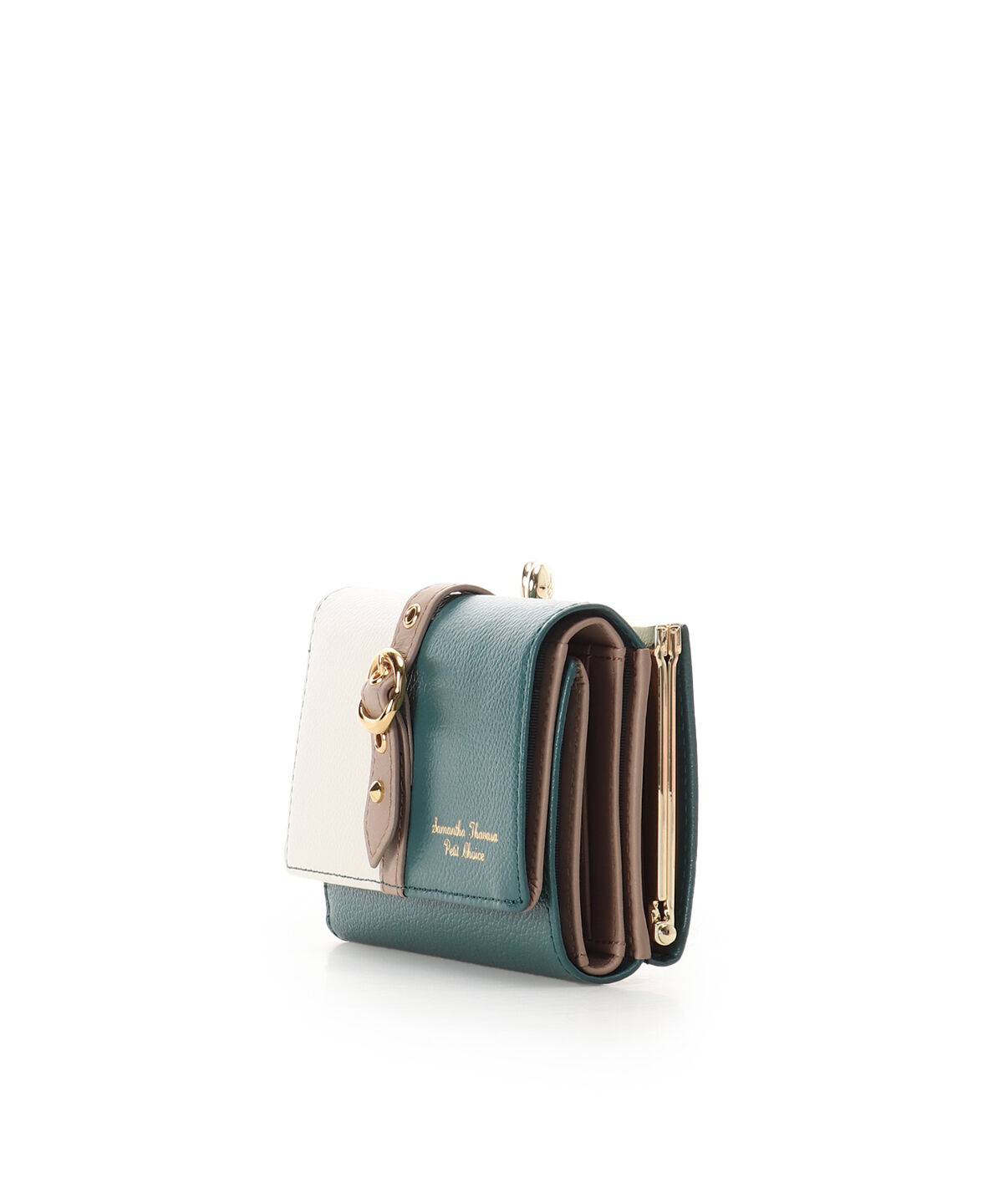 Samantha Thavasa Petit Choice「バイカラーフロントベルト 口金折財布」|財布|